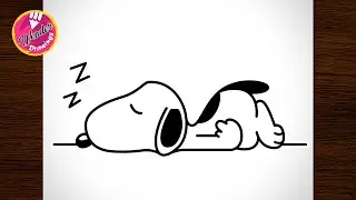 How to Draw Sleeping Snoopy 💤🐶 | Easy Drawing Tutorial
