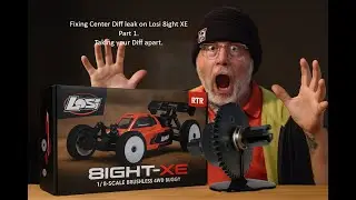 My Beard turned white when found center diff leak! Part 1 taking apart Losi 8 XE RTR center diff.
