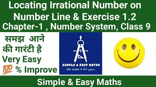 Irrational Number on Number Line | Class 9 Maths Ex 1.2 | Number System | Ex 1.2 class 9 | TN GUPTA