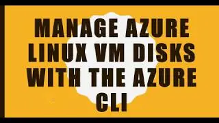 Manage Azure LINUX VM disks with the Azure CLI