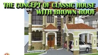 the concept of classic house with brown roof