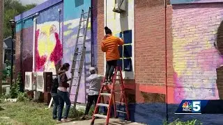 New mural painting underway in downtown White River Junction