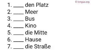 Er geht, sie f&auml;hrt, an zu nach in auf,  Akkusativ oder Dativ, Platz oder Richtung, wo oder wohin,