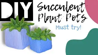 Succulent Plant Pots | PART-2 | DIY | Cement Art | Air Dry Clay