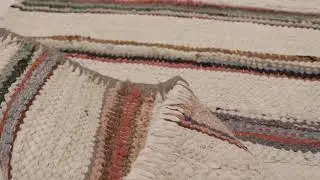 Vintage Persian Tribal Kilim, Polychromatic Striped Patterns - Rug & Kilim -35555