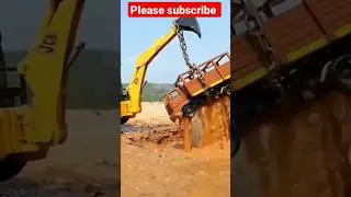 Jcb and Truck in the Water #jcb #truck #bhoot #shortsfeed #shortsvideo #shorts