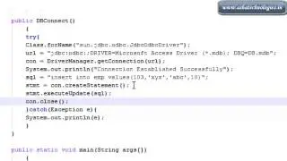 JDBC Tutorials for beginners  4  Java program to insert records to database