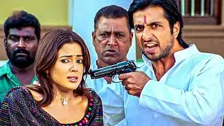 Sonu Sood's Intense Villain Scene   Puts Gun on Sameera Reddy   Ashok Movie Action Scene