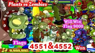 Plants vs Zombies Survival Flags 4551-4552