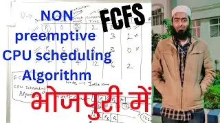 FCFS scheduling algorithm |non  preemptive scheduling algorithm| Operating System Tutorial in Hindi