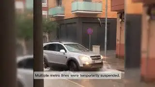 Barcelona Paralyzed by Extreme Floods | Heavy Rain Shuts Down Metro, Roads, and City Life