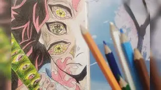 I did mistake to draw kokushibo only pencil color (wait for end)
