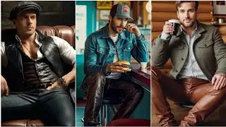Best and so elegant design collection of leather fashion outfits for boys and men.