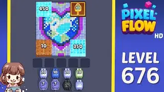 Pixel Flow Level 676 Solution Walkthrough