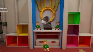 The trampoline chaos' the baby in yellow 