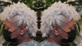 Platinum Retouch w/ Perm Rod Set on Type 4 Hair| Watch Me Work