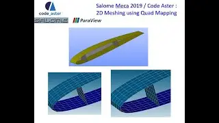 2D Shell Quad Mapping Mesh with Coincident nodes at intersecting surfaces in Salome Meca 2019
