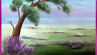Техника с акриловой краской. Пейзаж весной