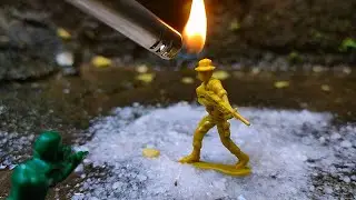 Toy Army Men on Fire |🔥| Army Soldier Melting | Satisfying | Fire! Fire! #89