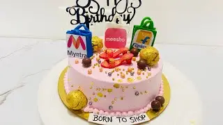 Shopaholic Cake | Cake for girl | Cake for Women | Shopping theme Cake #cakedecoratingideas #Cake