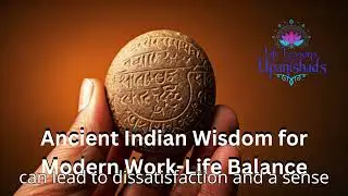 Ancient Indian Wisdom for Modern Work Life Balance