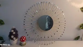 Wall hanging diy item/ sticker mirror wall decor.