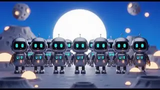 Eight Little Robots Jump on the Moon | Best Nursery Rhymes and Kids Songs Collection