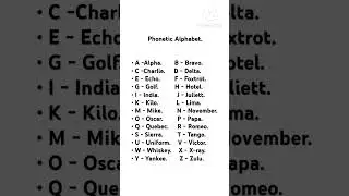 The Phonetic Alphabet in ENGLISH #shorts #viralshorts #english @dsl_english @EnglishwithLucy