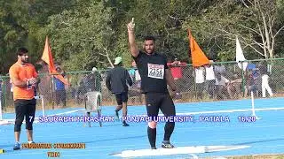 MEN'S  SHOT PUT FINAL. 78th ALL INDIA INTER UNIVERSITY ATHLETICS CHAMPIONSHIPS-2017-18