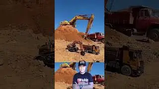 Excavator mini vs excavator besar #truck #excavator #shorts #feedshorts #machine #beko #bego #fyp
