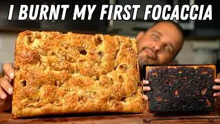 Quem&eacute; mi primer pan de focaccia en la parrilla