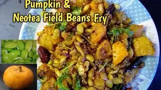 Pumpkin & Neotea field beans/Easy & Simple Weight loss pumpkin fry Recipe l Ammulu's Cooking & Vlogs