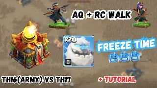 (TH16 Army vs TH17) Beating TH17 with 20 Ice Golems ❄️ | RC Walk + AQ Walk 🔥🔥