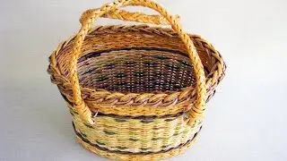 Como se teje un bolso de tubitos de periodicos. Parte1.