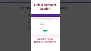 Kota University ba1st semester result declared Kota University ba1st semester का result #uokresult