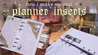 how i print my own personal planner rings inserts ✩ canva template link! ✦ cozy desk vlog