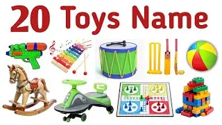 Toys Name in Hindi & English with Pics | Toys | 20 खिलौनों के नाम | #kidsvideo | @Kidsbookeducation