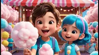 Cotton Candy, Sweet and Light Delight | Candy-Themed Song for Kids | Fun Nursery Rhyme for Toddlers