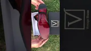 Original cow leather shoes in patina