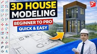 3&times;4m Budget House 3D Modeling in SketchUp | Beginner to Pro | Quick & Easy Part 1