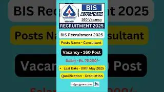 BIS Recruitment 2025 for 160 Consultant&nbsp;Vacancies Apply onlline
