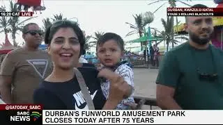 Hundreds of people flock to Durban's iconic Funworld on its closing day after 75 years