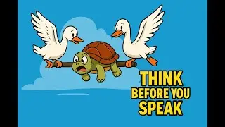 The Foolish Turtle & The Swans | Panchatantra Moral Story for Kids | Think Before You Speak