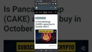 PancakeSwap (CAKE) a good buy in October 2021 #shorts #crypto #pancakeswap #caketoken