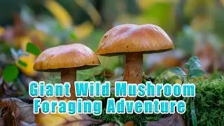 Giant Wild Mushroom Foraging Adventure #wildmushrooms #foragingadventure  #forestexploration