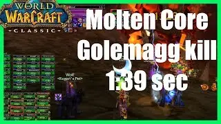 Molten Core killing Golemagg in 1:39 Sec