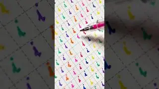 Multi-Color i Glow 💡🌈 #ASMR #CreativeShorts #handwriting #letters #relaxing #simple
