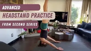 Advanced headstand practice from second series
