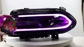 VLAND RGB Projector Headlights for Dodge Charger 2015-UP (Save up to $119) 😍