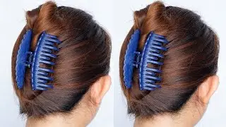 3 Easy 90s Claw Clip Hairstyles | New Hair Style Girl Bun Simple Daily Wear